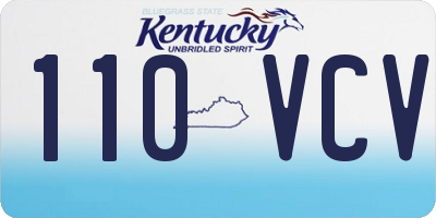 KY license plate 110VCV