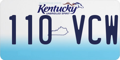 KY license plate 110VCW
