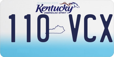 KY license plate 110VCX