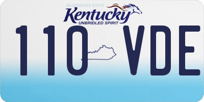 KY license plate 110VDE
