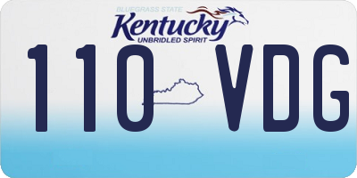 KY license plate 110VDG