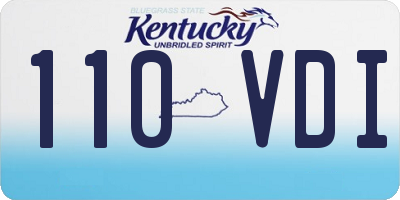 KY license plate 110VDI