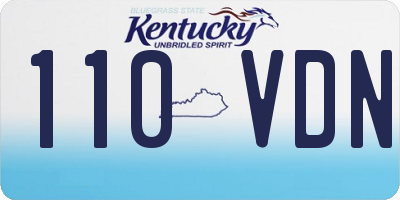 KY license plate 110VDN