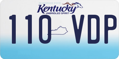 KY license plate 110VDP