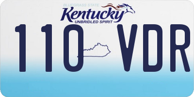 KY license plate 110VDR