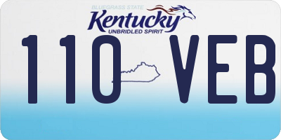 KY license plate 110VEB