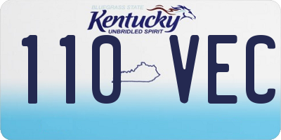 KY license plate 110VEC