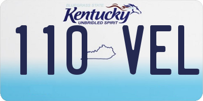 KY license plate 110VEL