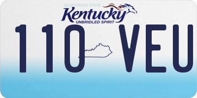 KY license plate 110VEU