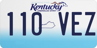 KY license plate 110VEZ