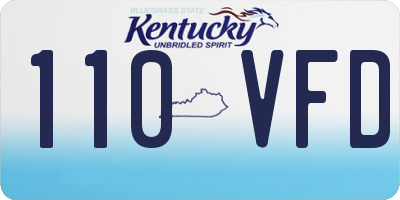 KY license plate 110VFD