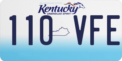 KY license plate 110VFE