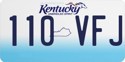 KY license plate 110VFJ