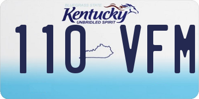 KY license plate 110VFM