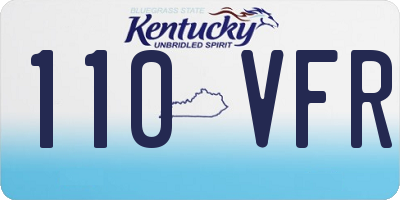 KY license plate 110VFR