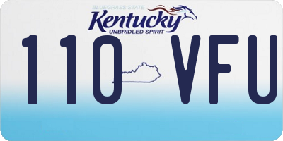 KY license plate 110VFU