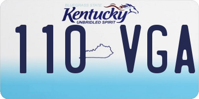 KY license plate 110VGA