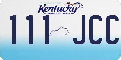 KY license plate 111JCC