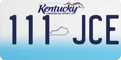 KY license plate 111JCE