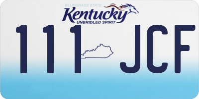 KY license plate 111JCF