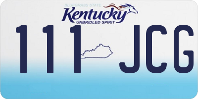 KY license plate 111JCG