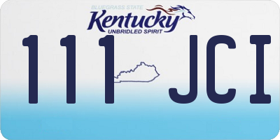 KY license plate 111JCI