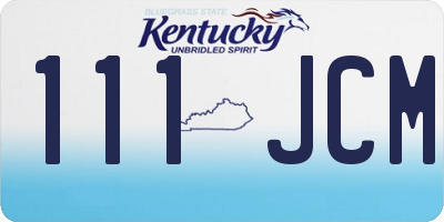 KY license plate 111JCM