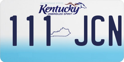 KY license plate 111JCN