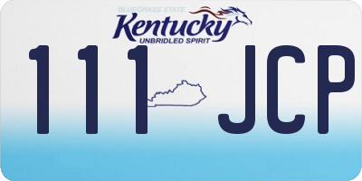 KY license plate 111JCP