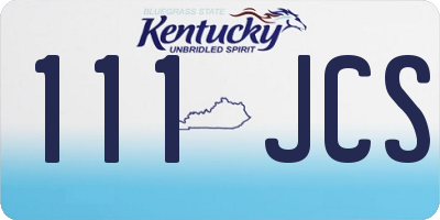 KY license plate 111JCS