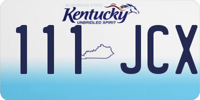 KY license plate 111JCX