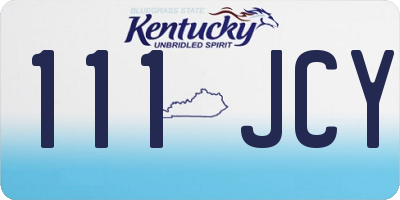 KY license plate 111JCY
