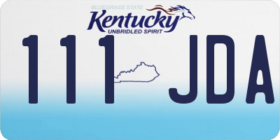 KY license plate 111JDA