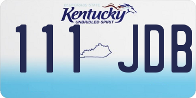 KY license plate 111JDB