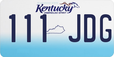 KY license plate 111JDG