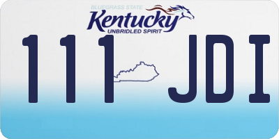 KY license plate 111JDI