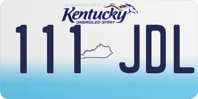 KY license plate 111JDL