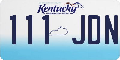 KY license plate 111JDN