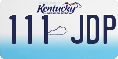 KY license plate 111JDP