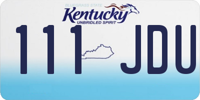 KY license plate 111JDU