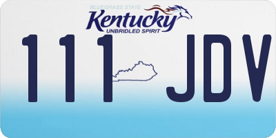 KY license plate 111JDV