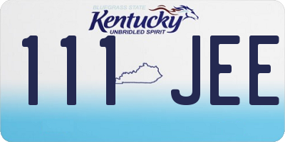 KY license plate 111JEE
