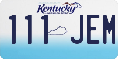 KY license plate 111JEM