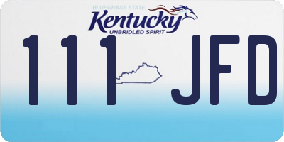 KY license plate 111JFD