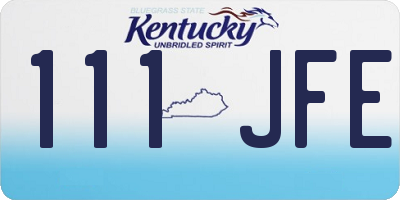 KY license plate 111JFE