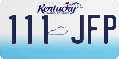KY license plate 111JFP