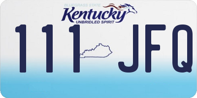 KY license plate 111JFQ
