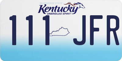 KY license plate 111JFR