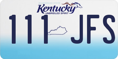 KY license plate 111JFS