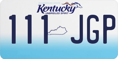 KY license plate 111JGP